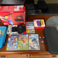 Nintendo switch oled Mario Red Edition+Accessori