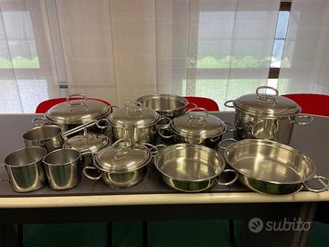 Batteria pentole aeternum inox 18/10 made in Italy