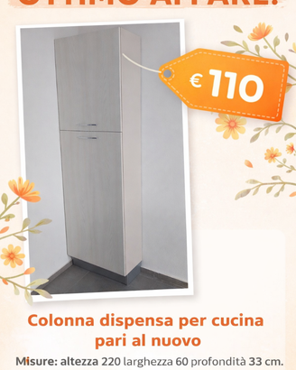 Colonna armadio mobile cucina tavolo