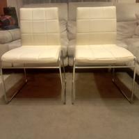 Sedie in similpelle struttura in acciaio cromato 