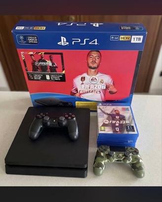 PS4 Slim 1TB + 2 Controller (Nero e Camo) + Giochi
