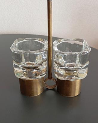 Pinzimonio in vetro e ottone
