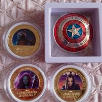 Monete Guardiani Galassia e scudo Capitan America