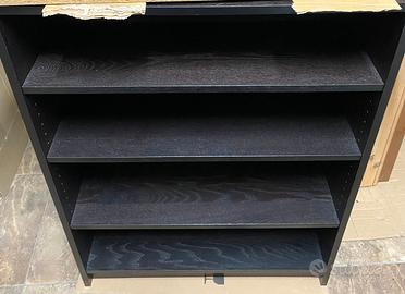 billy libreria nero effetto rovere + elementi top