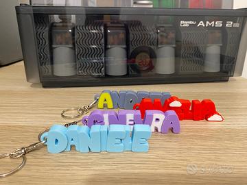 Portachiavi con Nome Personalizzato in 3D