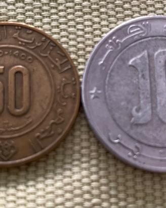 Lotto di due monete algerine