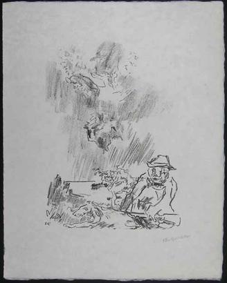 OSCAR KOKOSCHKA - Litografia originale firmata