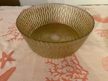 Ciotola in vetro giallo oro