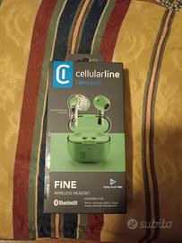 Auricolare Cellularline colore verde