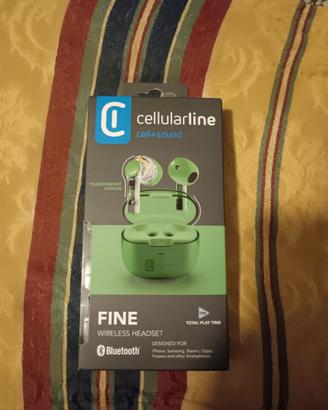 Auricolare Cellularline colore verde