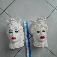 coppia teste di moro siciliane emiro ceramica 