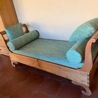 Chaise longue vintage in legno massello- anni 70