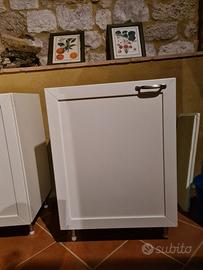 3 mobiletti cucina bianchi in legno