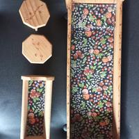 mobili in legno casa delle barbie anni 80 vintage