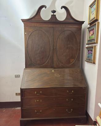 Bureau Bookcase Antico in Mogano - Epoca 1800

