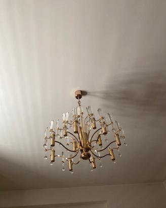 Lampadario vintage stile Palwa anni '70