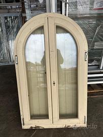 COMBINATA INFISSO + PORTELLONI IN LEGNO AVORIO