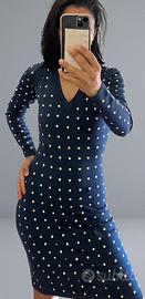 Abito Marciano Guess blu con borchie