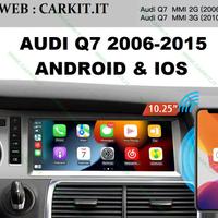 Audi q7 schermo 10.25 navigatore touch android ios