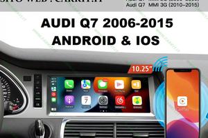 Audi q7 schermo 10.25 navigatore touch android ios