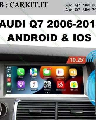 Audi q7 schermo 10.25 navigatore touch android ios