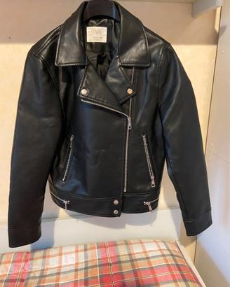 Giacca nera in similpelle "Zara" anni 11/12