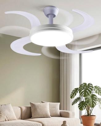 Ventilatore con pale a scomparsa e led nuovo