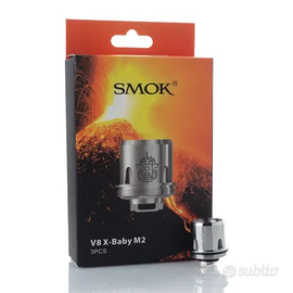 TFV8 X-Baby 3x Pezzi M2 0.25 Ohm 30-50W