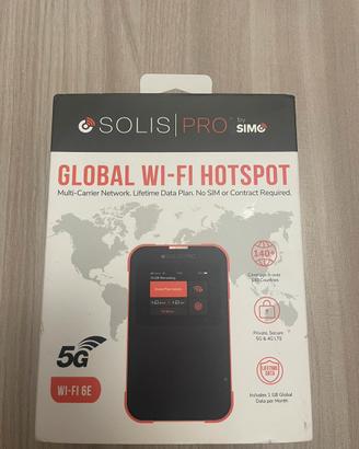 Hotspot mobile Solis 5G copertura globale e locale