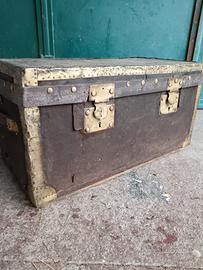 Baule francese fine '700 in pelle