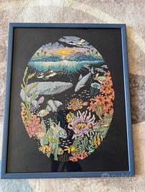 Quadro punto croce Oblò sul Paradiso