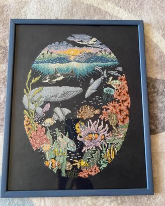 Quadro punto croce Oblò sul Paradiso