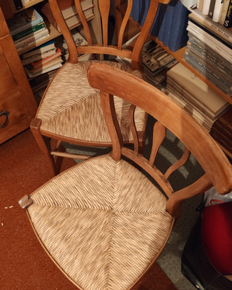 Sedie in legno impagliate