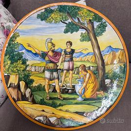 Piatto di maiolica di fine 800