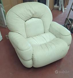 poltrona in pelle anni 70 mobil girgi