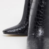 Stivaletti neri Raid in pelle di coccodrillo