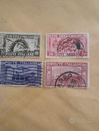 4 francobolli regno d'Italia 