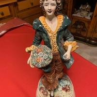 Coppia di statue in ceramica - vintage