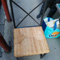 4 sedie in ferro 