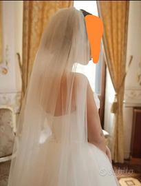 Velo da sposa 3 metri doppio strato nuovo.