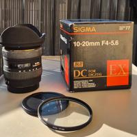 Obiettivo sigma 10-20 f4-5.6 attacco Canon AF