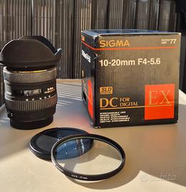 Obiettivo sigma 10-20 f4-5.6 attacco Canon AF