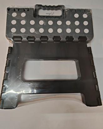 Sgabello pieghevole nero 22x29x22 cm