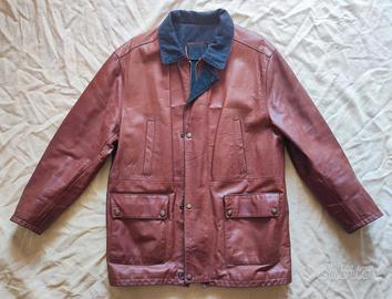 Giacca marrone in vera pelle uomo Gerardo Russo