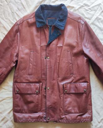 Giacca marrone in vera pelle uomo Gerardo Russo