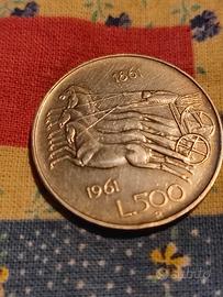 500 lire centenario 1861/1961