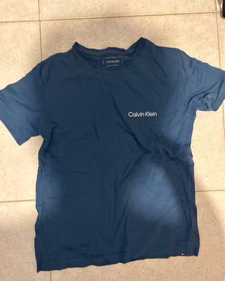 T-Shirt Calvin Klein Jeans Blu Scuro Originale