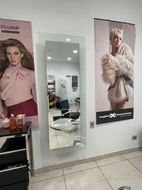 specchio con mensola  