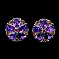 Orecchini in Argento Placato Oro, Gemme Naturali