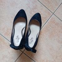 scarpe tacco 11 nere vellutate 